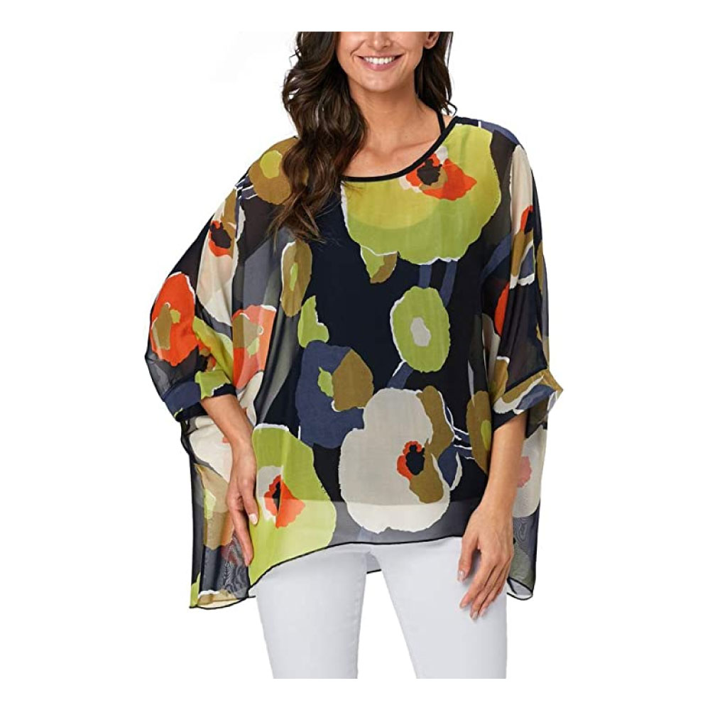 Tunics Blouses for Women Batwing Boho Summer Shirt Tops