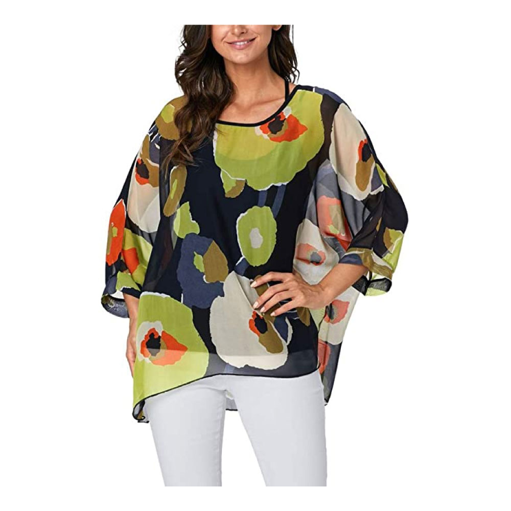 Tunics Blouses for Women Batwing Boho Summer Shirt Tops