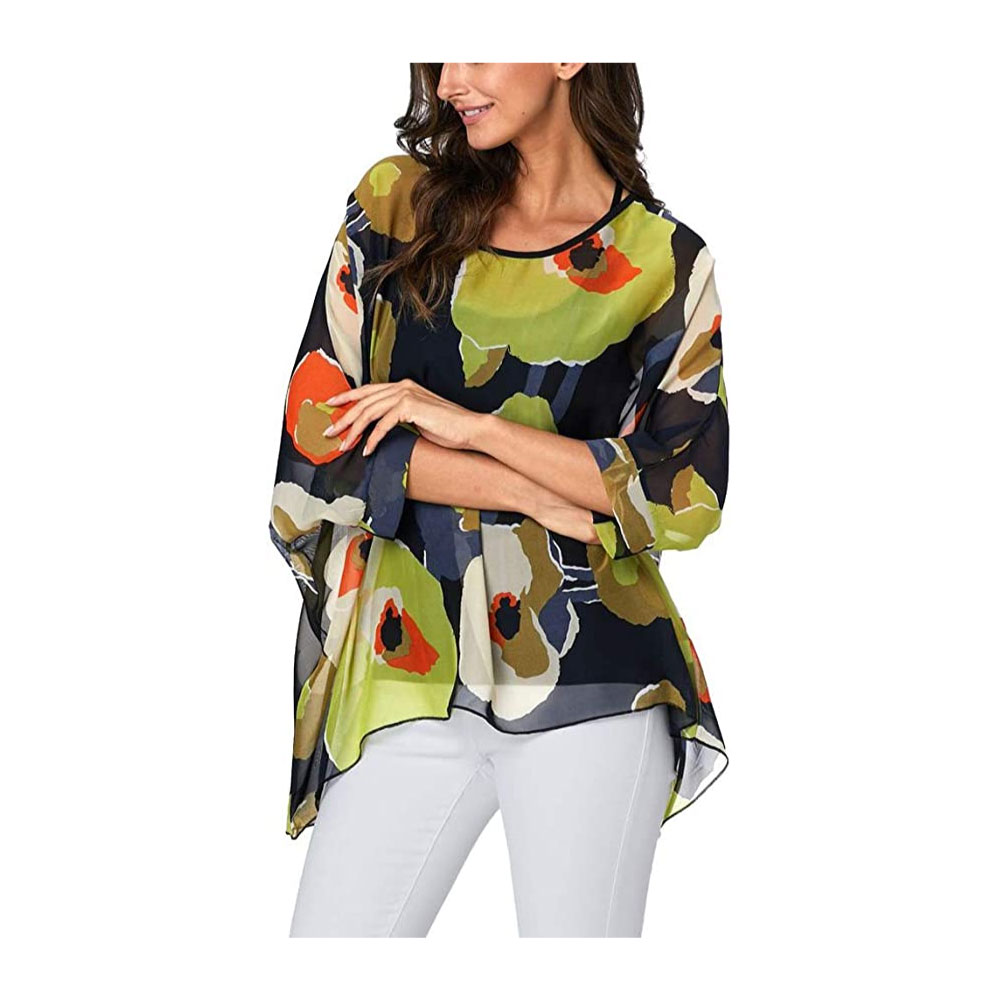 Tunics Blouses for Women Batwing Boho Summer Shirt Tops