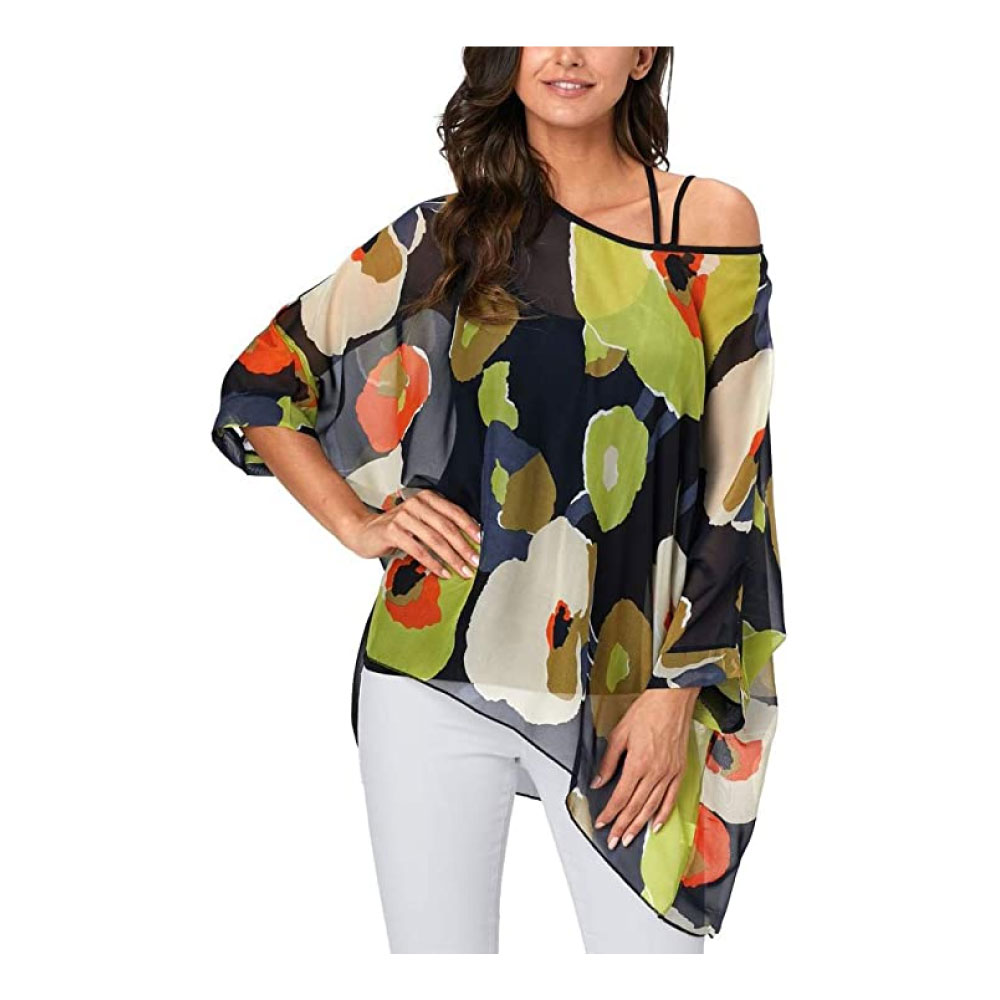 Tunics Blouses for Women Batwing Boho Summer Shirt Tops
