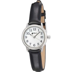 Analog Leather Strap Watch with Date Feature