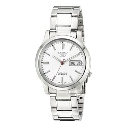 Automatic Stainless Steel Watch with White Dial