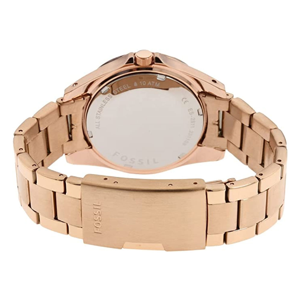 Women's Gemstone Inspiration Rose Gold Stainless Steel Watch