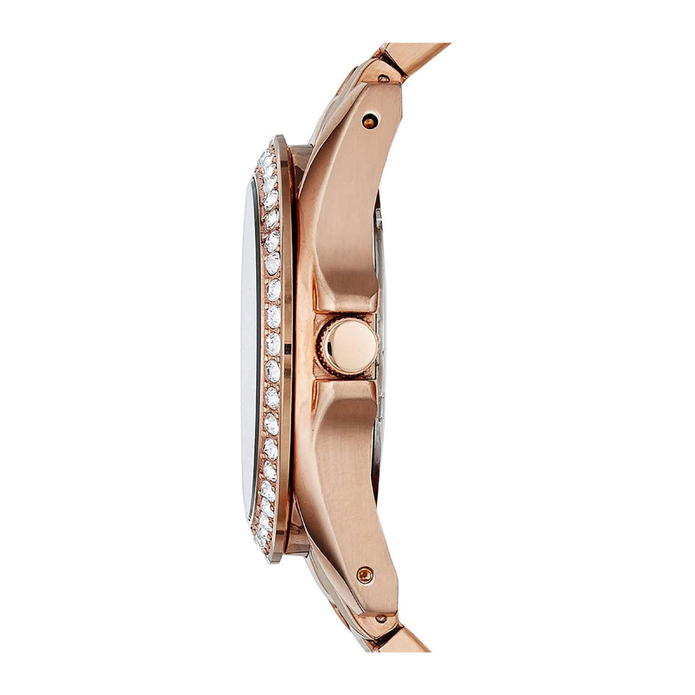 Women's Gemstone Inspiration Rose Gold Stainless Steel Watch