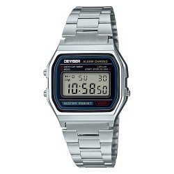 Men's A158WA-1DF Stainless Steel Digital Watch