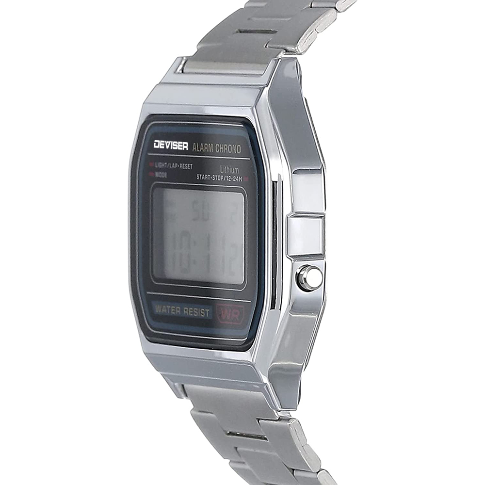 Men's A158WA-1DF Stainless Steel Digital Watch