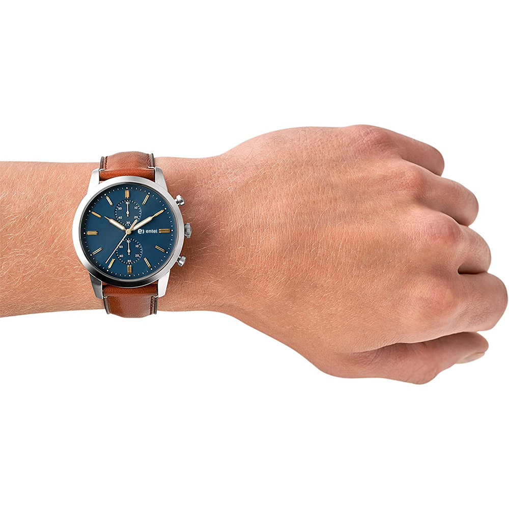 Men's Townsman Stainless Steel and Leather Casual Quartz Chronograph Watch