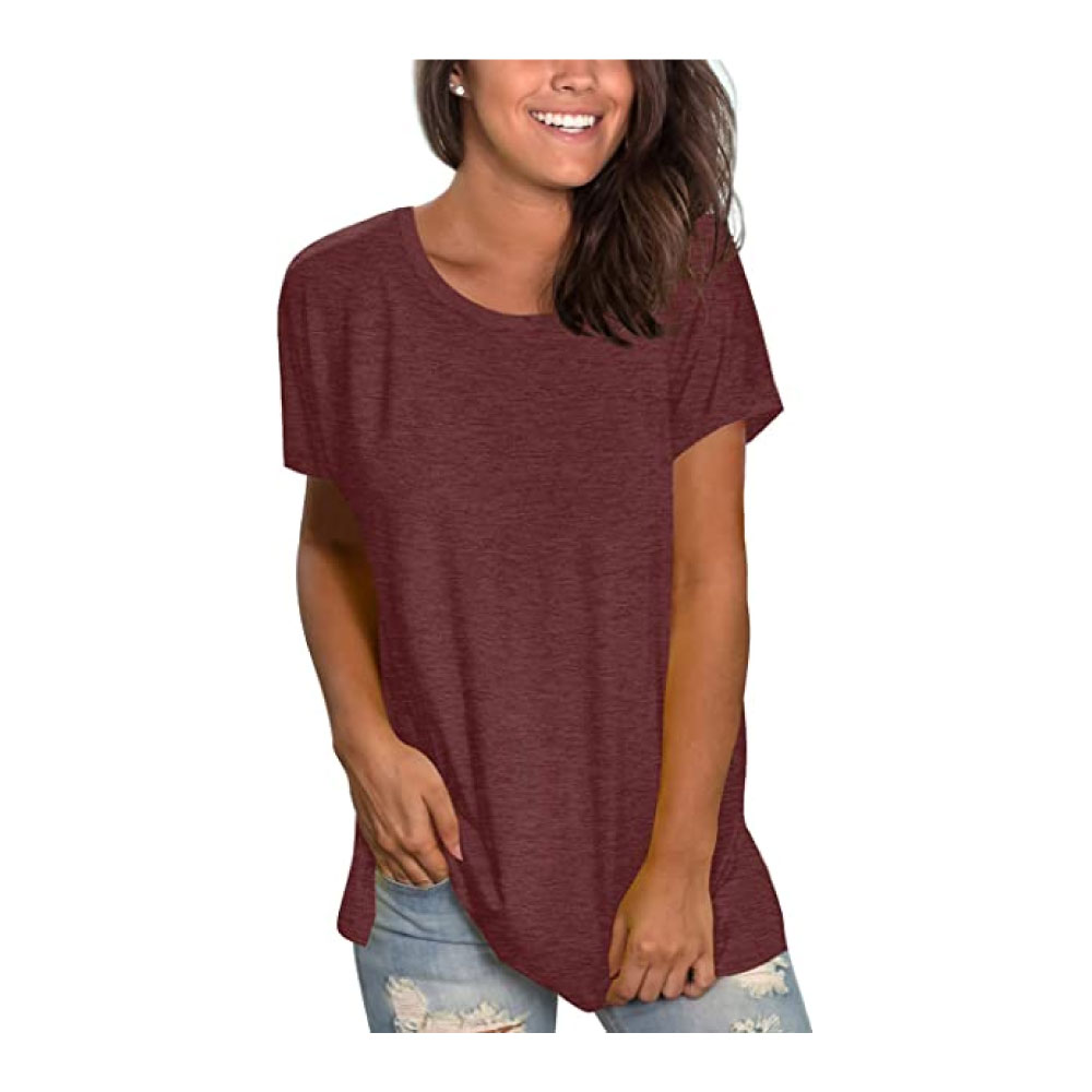 Womens Loose Fit Tshirts Short Sleeve Summer Tops Casual Workout Yoga Tunic T Shirts Tops