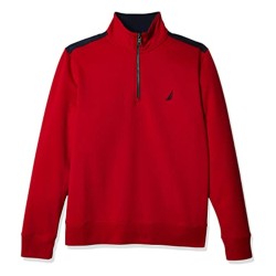 Zip Pieced Fleece Sweatshirt