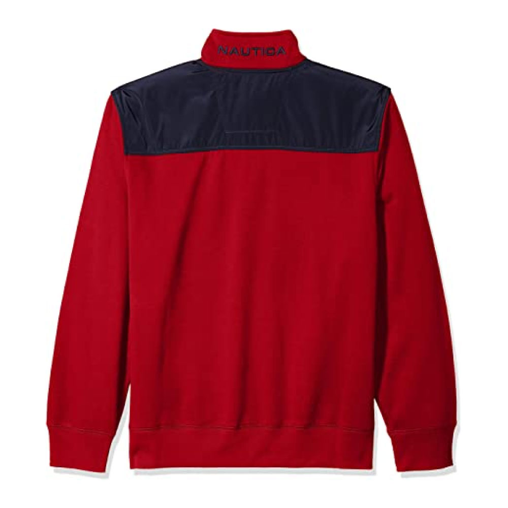 Zip Pieced Fleece Sweatshirt