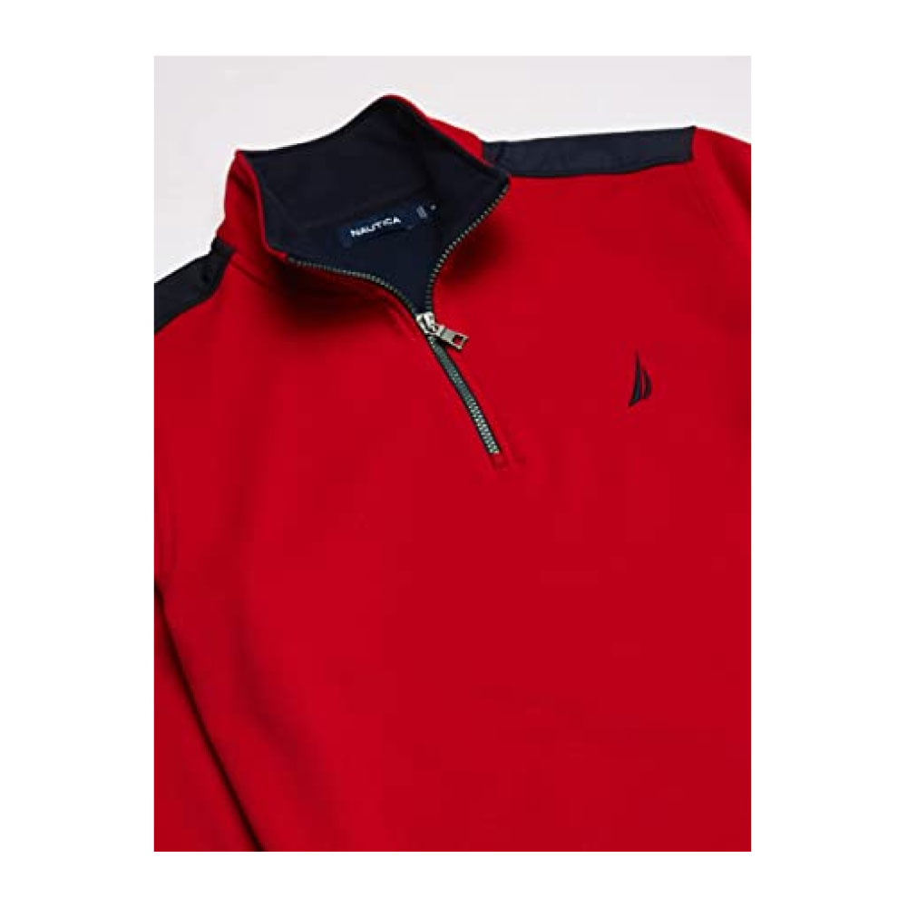 Zip Pieced Fleece Sweatshirt