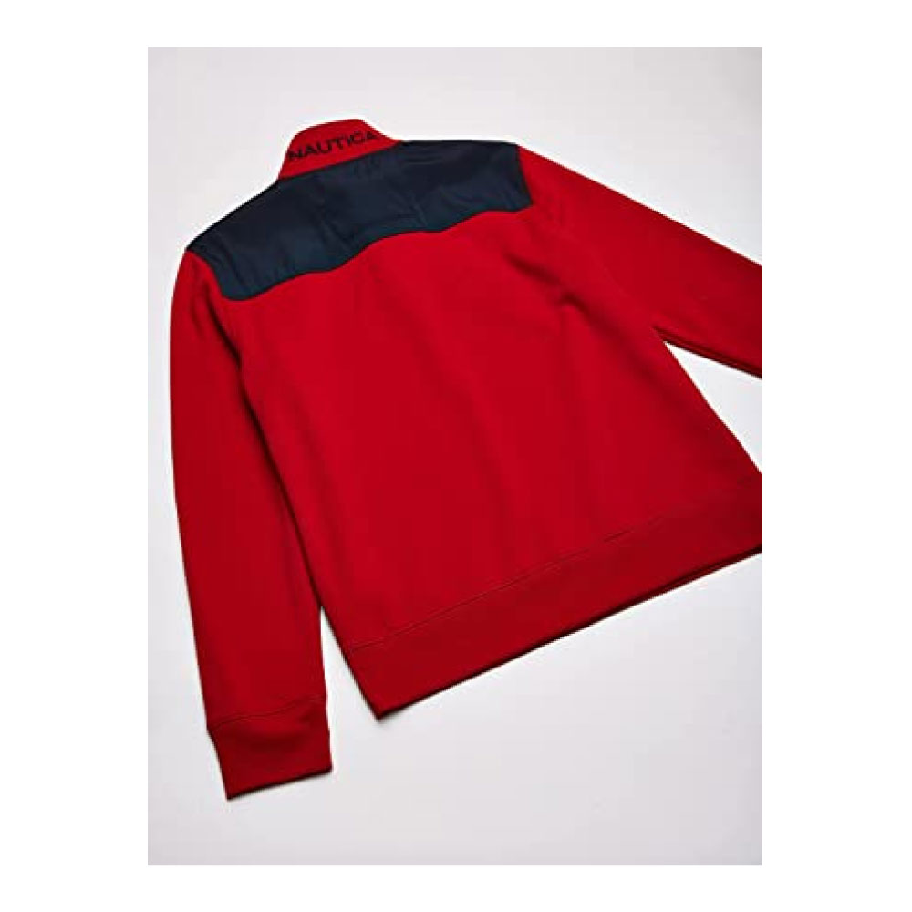 Zip Pieced Fleece Sweatshirt