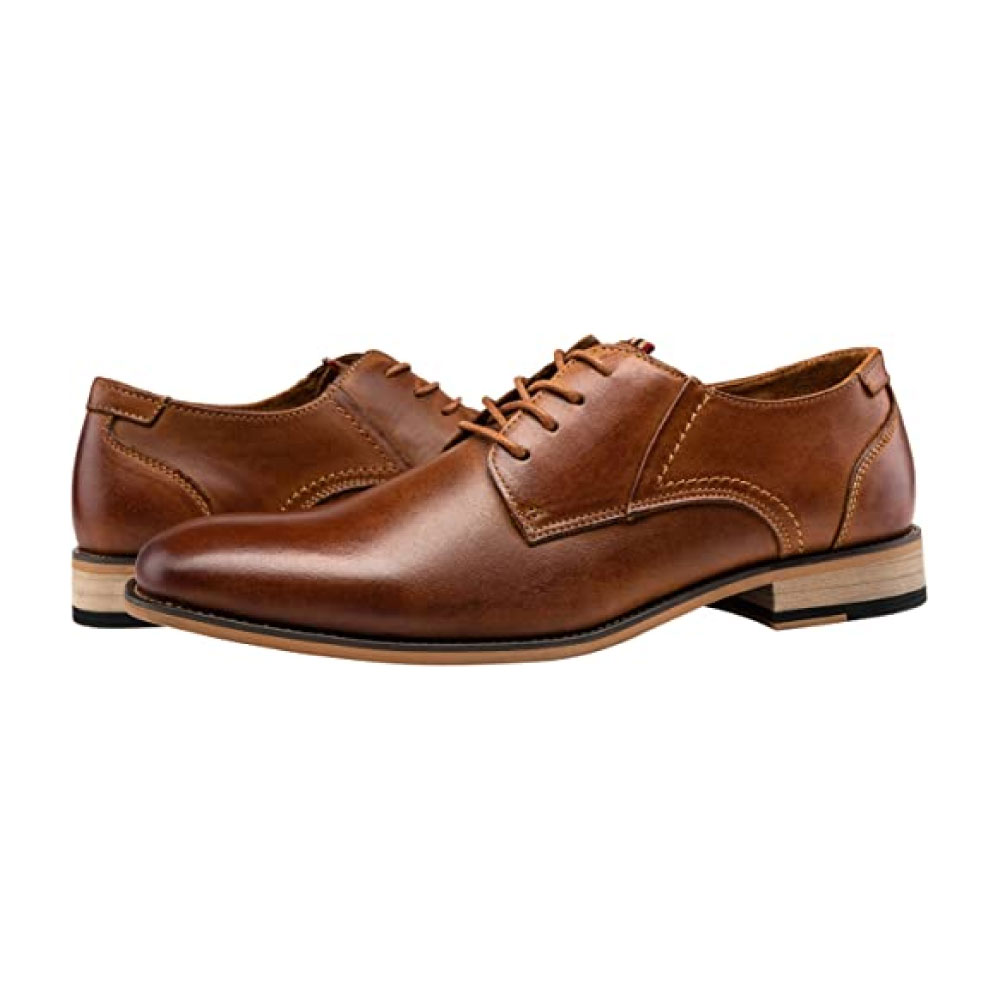 Men's Dress Shoes Leather Classic Formal Mens Oxfords Retro Derby Oxford