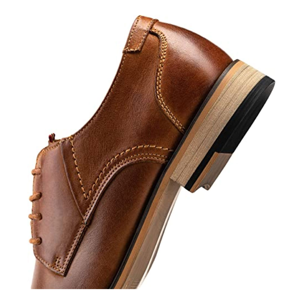 Men's Dress Shoes Leather Classic Formal Mens Oxfords Retro Derby Oxford
