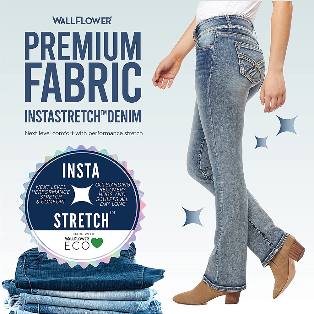 Women's Instastretch Bling Luscious Curvy Bootcut Jeans
