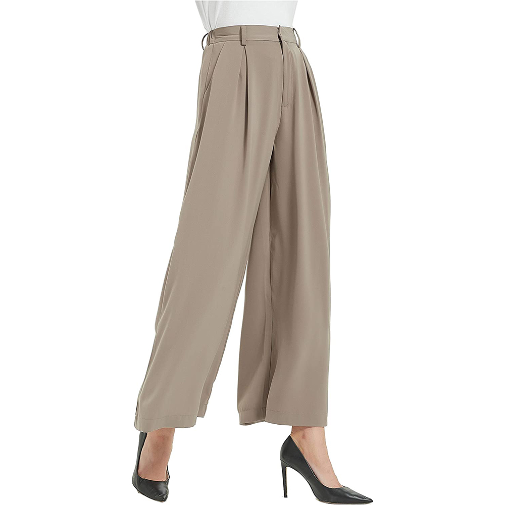 Women High Waist Casual Wide Leg Long Palazzo Pants Trousers
