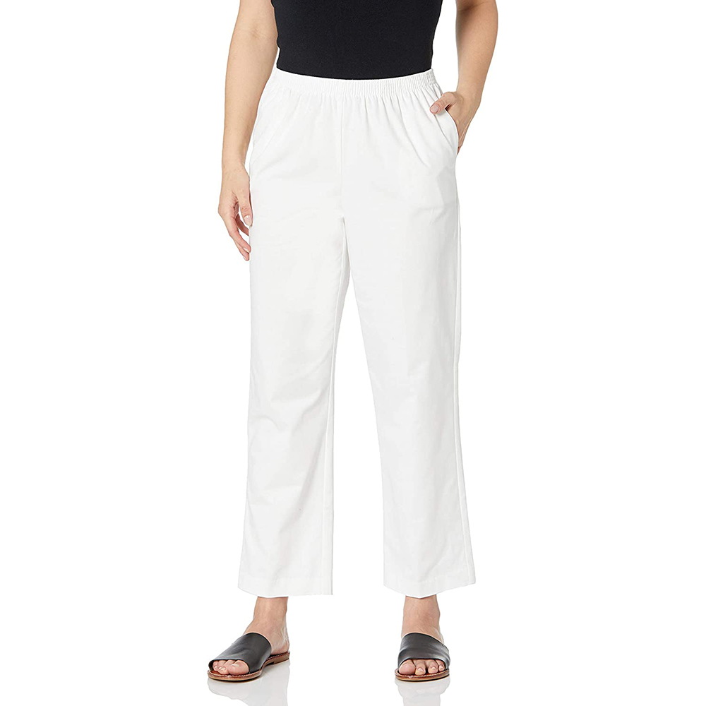 Alfred Dunner All Around Elastic Waist Cotton Short Twill Pants