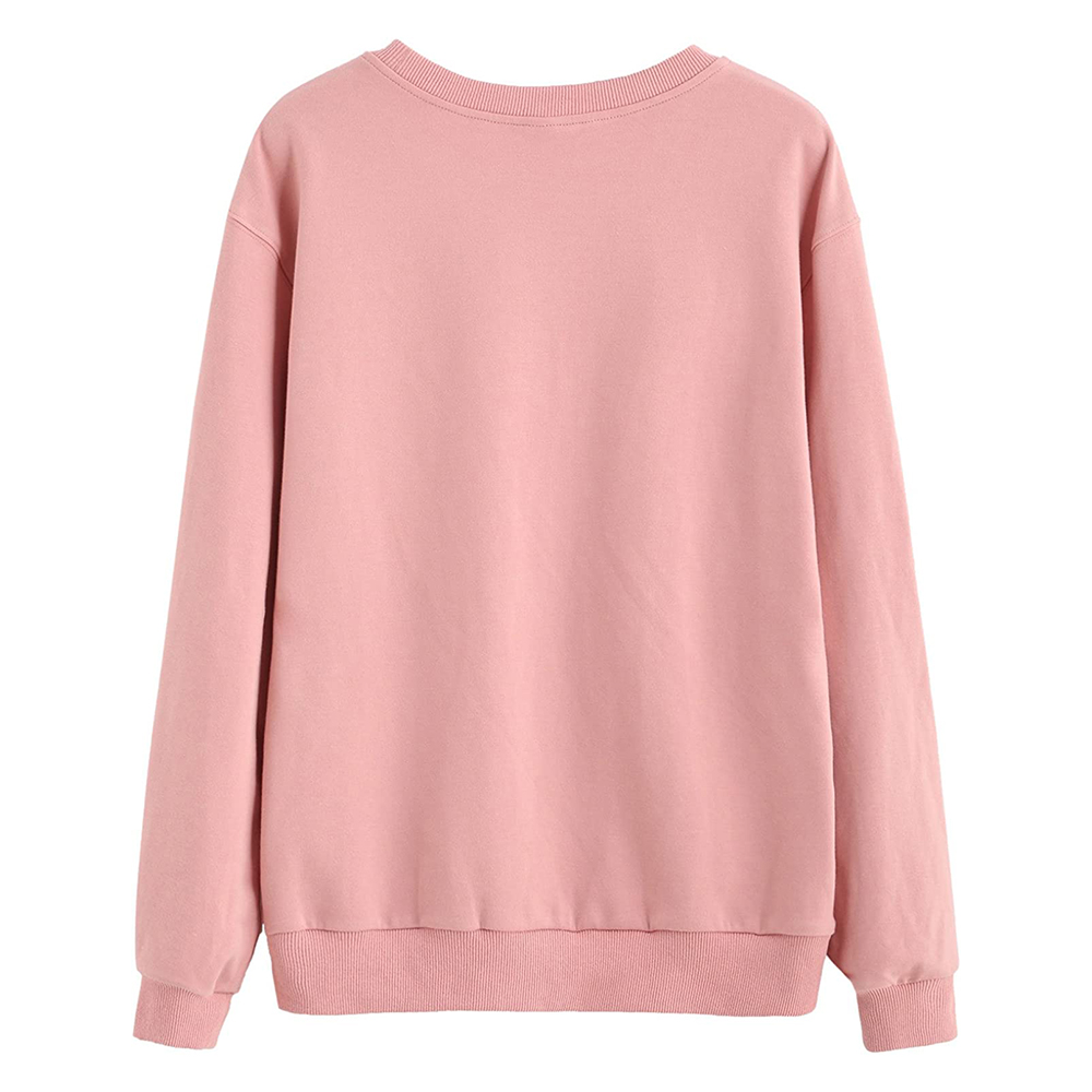 Womens Casual Long Sleeve Pullover Sweatshirt Alien Patch Shirt Tops