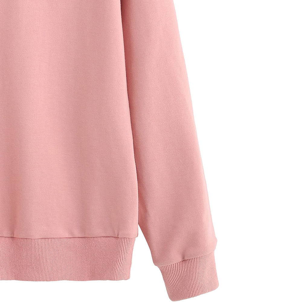 Womens Casual Long Sleeve Pullover Sweatshirt Alien Patch Shirt Tops