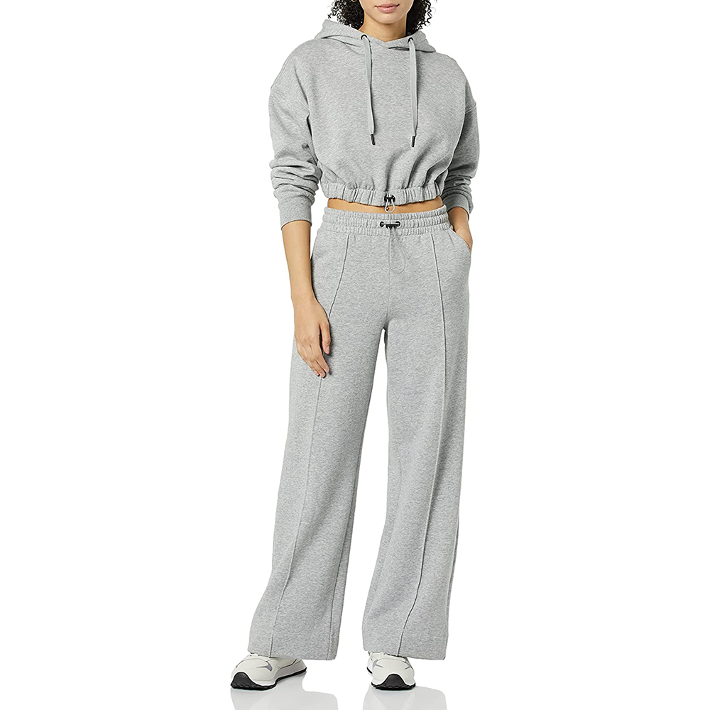 Super Soft Cropped Length Hoodie Sweatshirt
