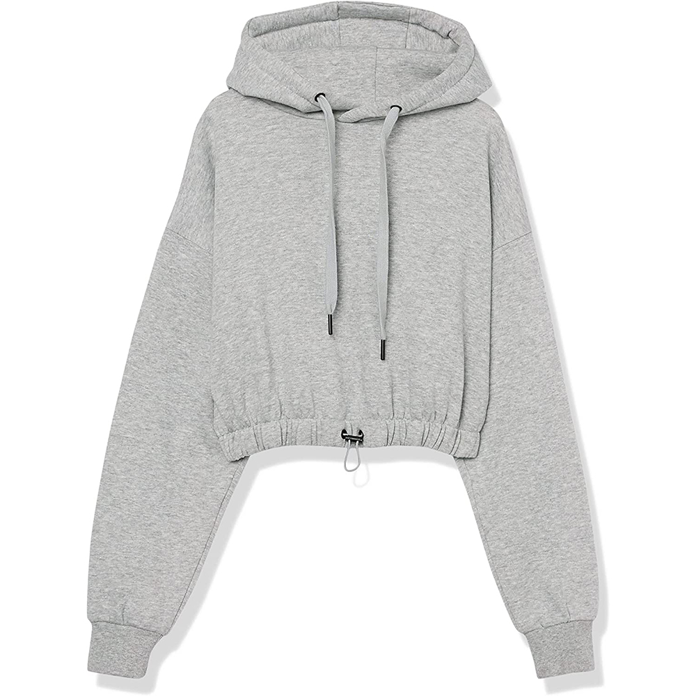 Super Soft Cropped Length Hoodie Sweatshirt