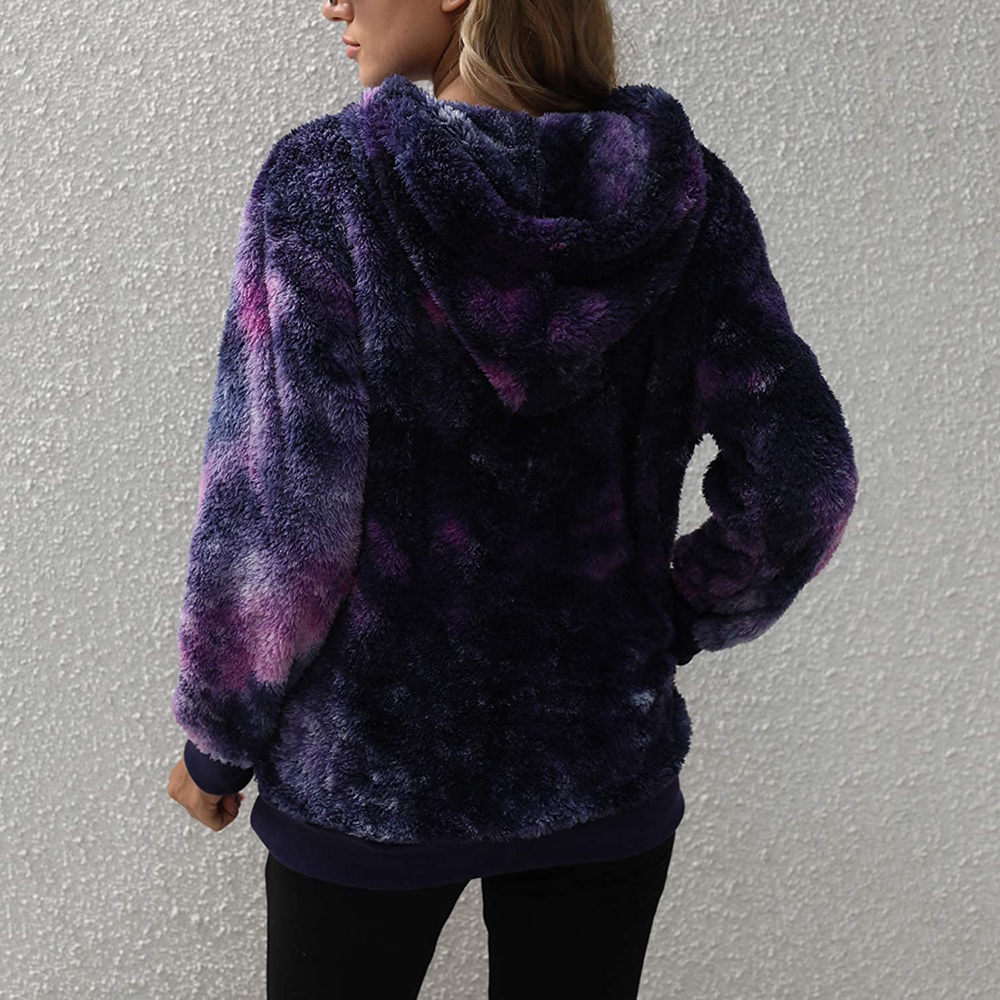 Sherpa Pullover Fuzzy Fleece Sweatshirt Oversized Hoodie with Pockets