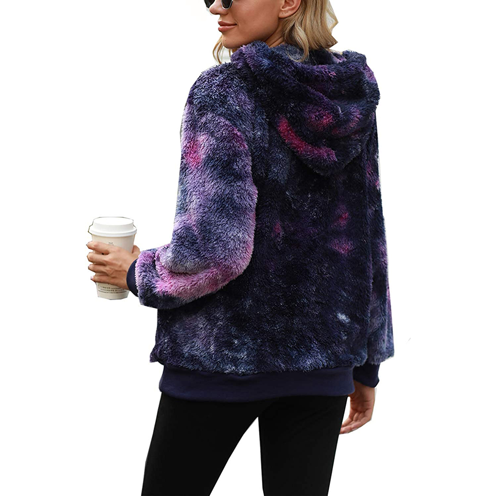 Sherpa Pullover Fuzzy Fleece Sweatshirt Oversized Hoodie with Pockets