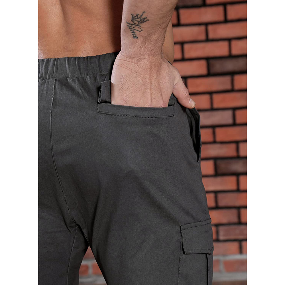 Mens Pants Cargo Joggers Sweatpants Casual Pant Slim Fit Chino Trousers with Pockets