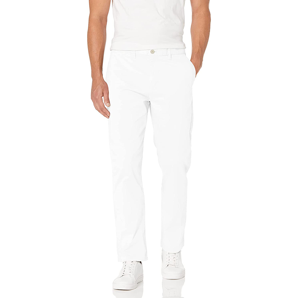 Men's Comfort Stretch Cotton Chino Pants in Custom Fit