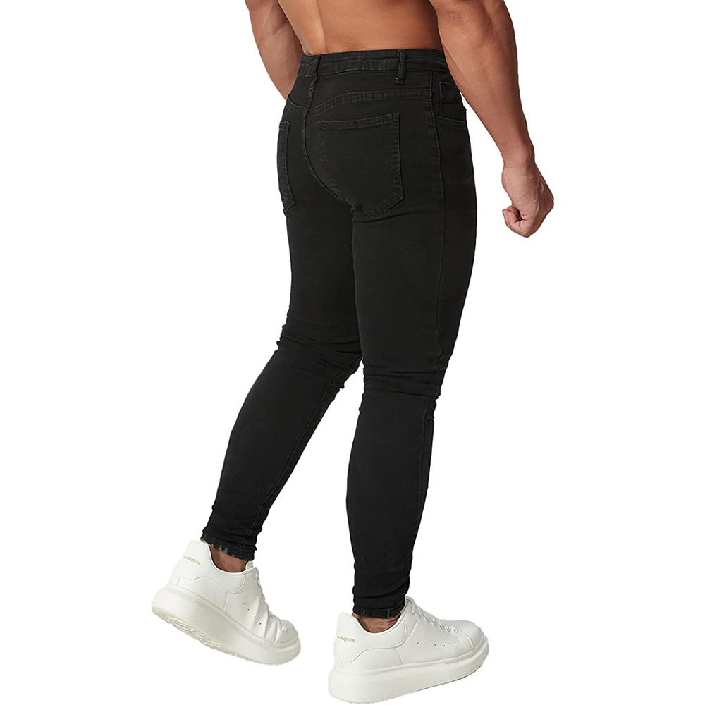 Men's Skinny Slim Fit Ripped Distressed Stretch Jeans Pants