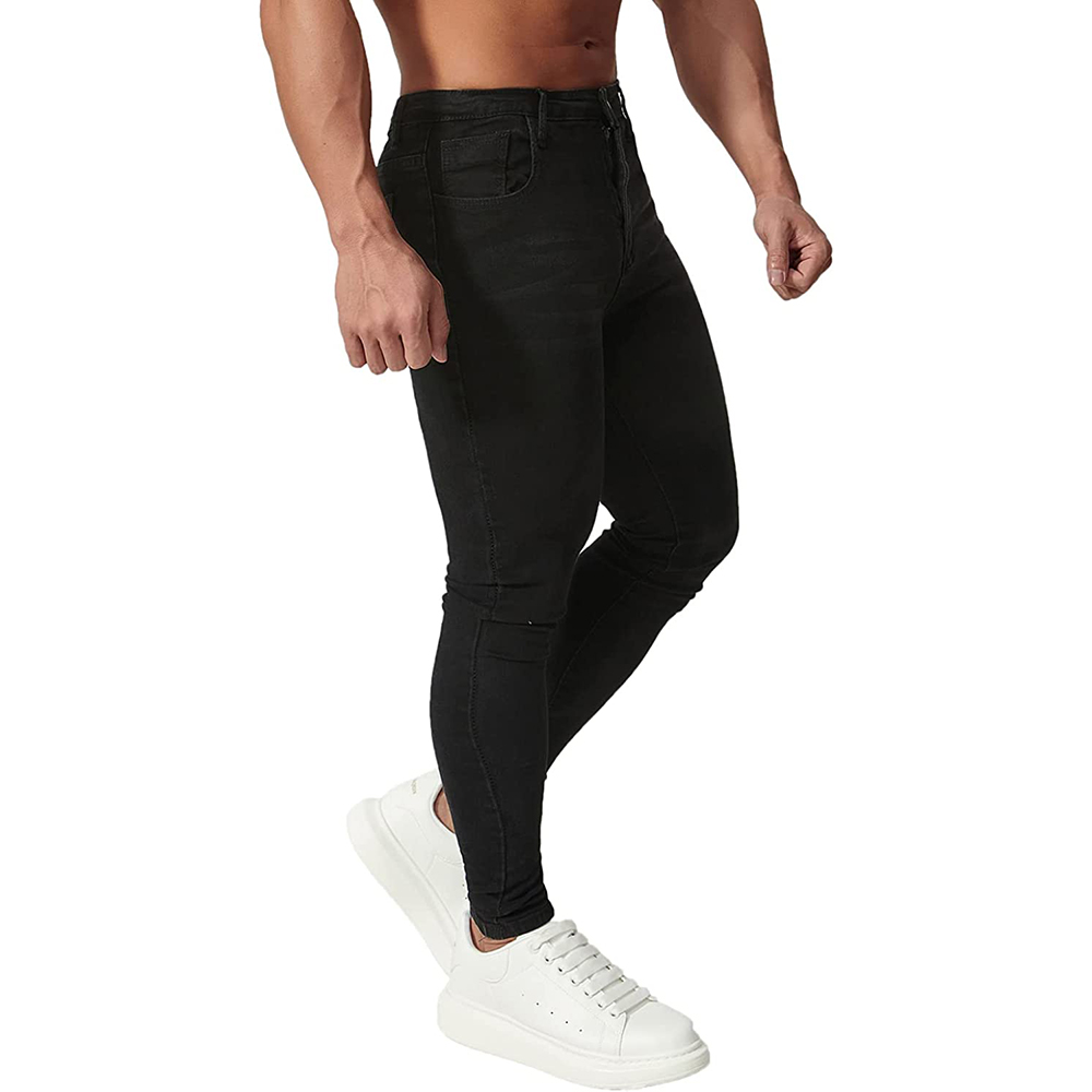 Men's Skinny Slim Fit Ripped Distressed Stretch Jeans Pants