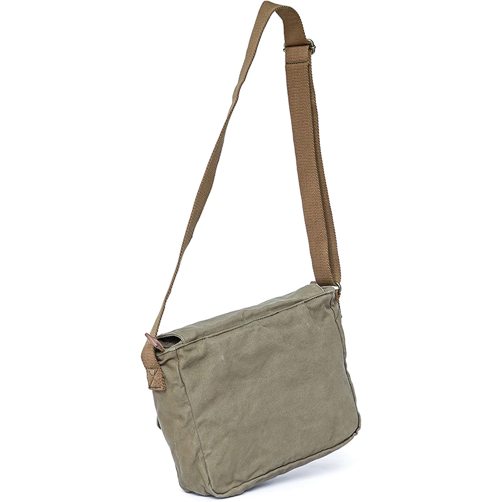 Canvas Messenger Bag - Vintage Crossbody Shoulder Bag Military Satchel