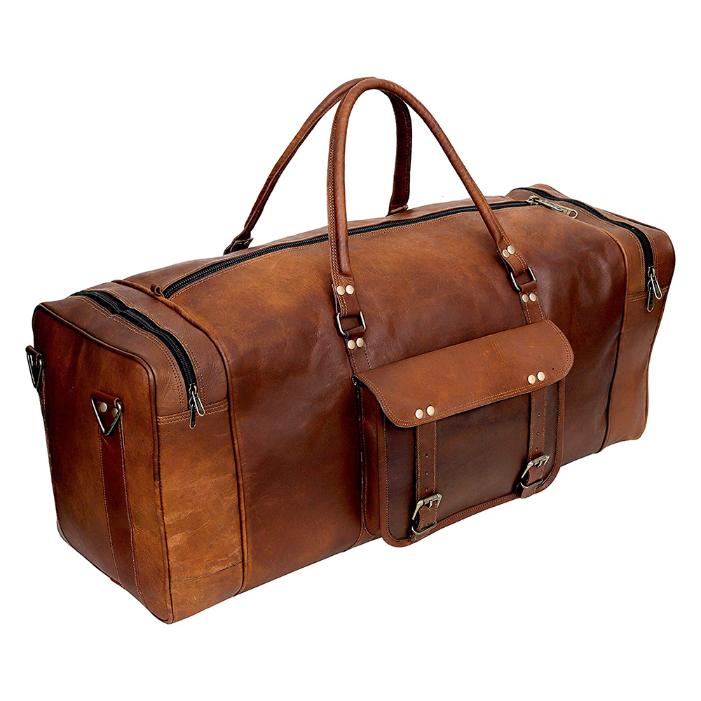 Large Leather 32 Inch Luggage Handmade Duffel Bag