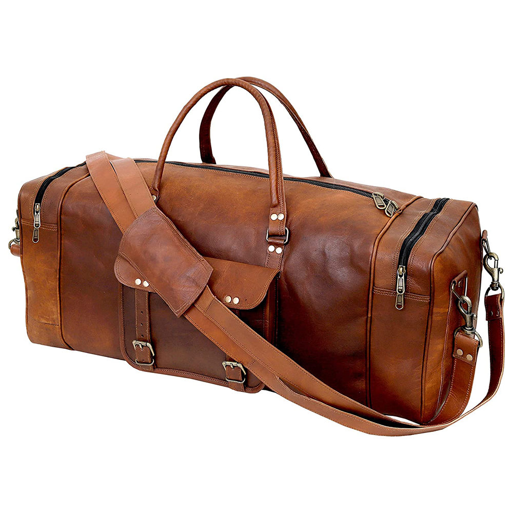 Large Leather 32 Inch Luggage Handmade Duffel Bag