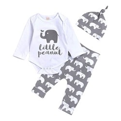 Newborn Baby Boys Elephant Clothes Set