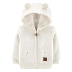 Simple Joys by Carter's Unisex Babies' Hooded Sweater Jacket with Sherpa Lining