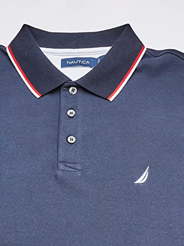 Men's Classic Fit Short Sleeve Dual Tipped Collar Polo Shirt