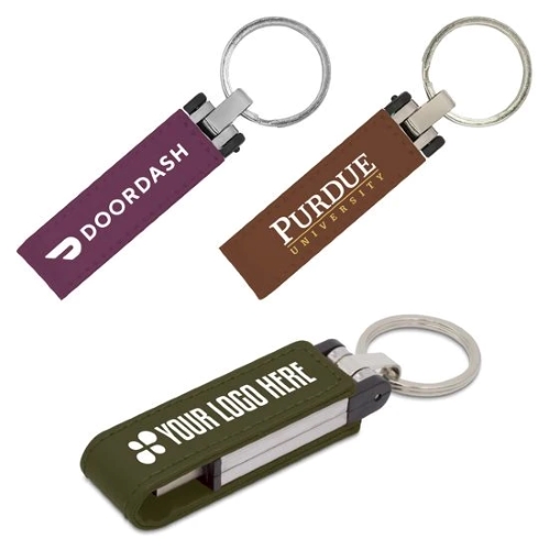 Capless Leather USB Flash Drive - 2GB To 256GB
