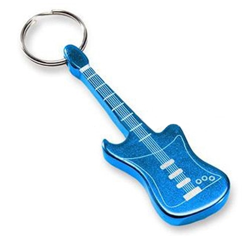 Electric Guitar Shape Opener Keychain