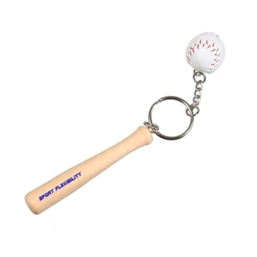 Baseball Wood Bat Keychain