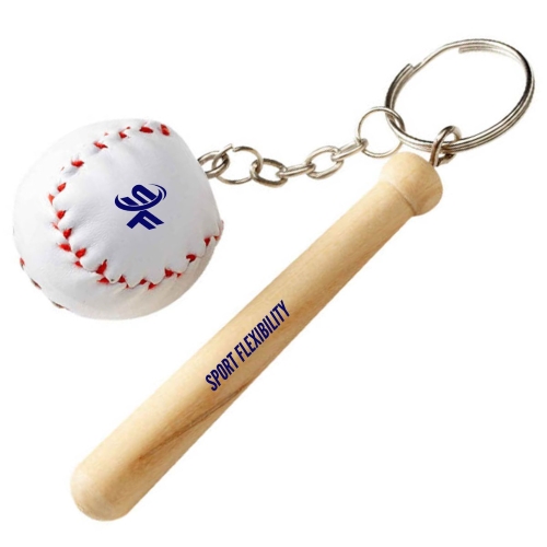 Baseball Wood Bat Keychain