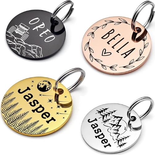 Engraved Stainless Steel Pet Id Tags for dogs