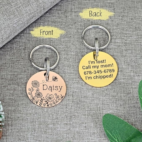 Engraved Stainless Steel Pet Id Tags for dogs