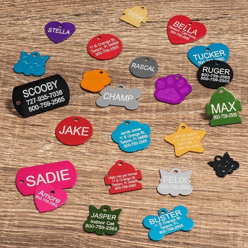 Aluminum Engraving Pet ID Tags