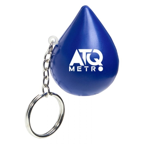 Droplet Shaped Stress Ball Keychains