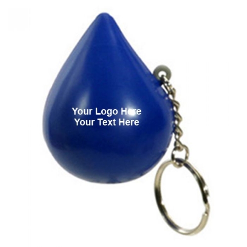 Droplet Shaped Stress Ball Keychains