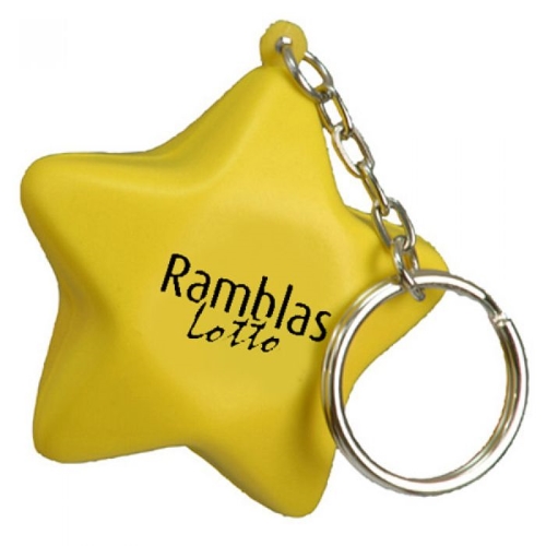 Star Shaped Stress Reliever Keychains