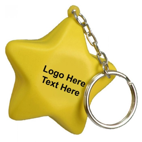 Star Shaped Stress Reliever Keychains