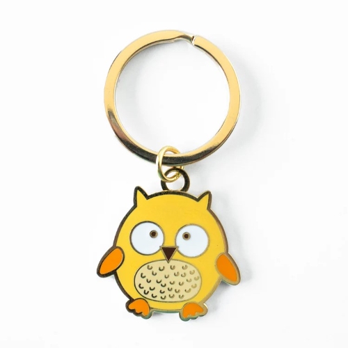 Enamel Owl Keychain