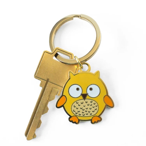 Enamel Owl Keychain